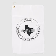 Texas Golf Towel State Personlig
