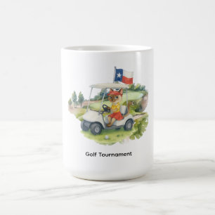 Texas golfer helling golf cart kaffemugg