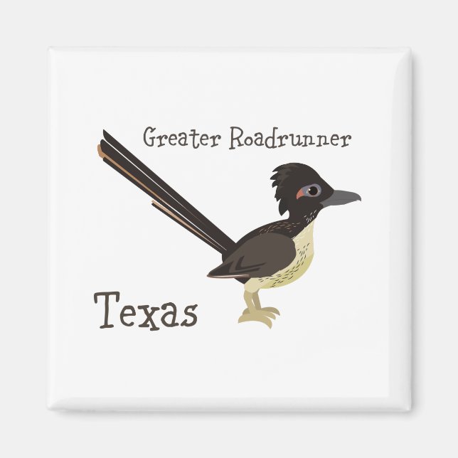 Texas Greater Roadrunner Magnet (Framsidan)