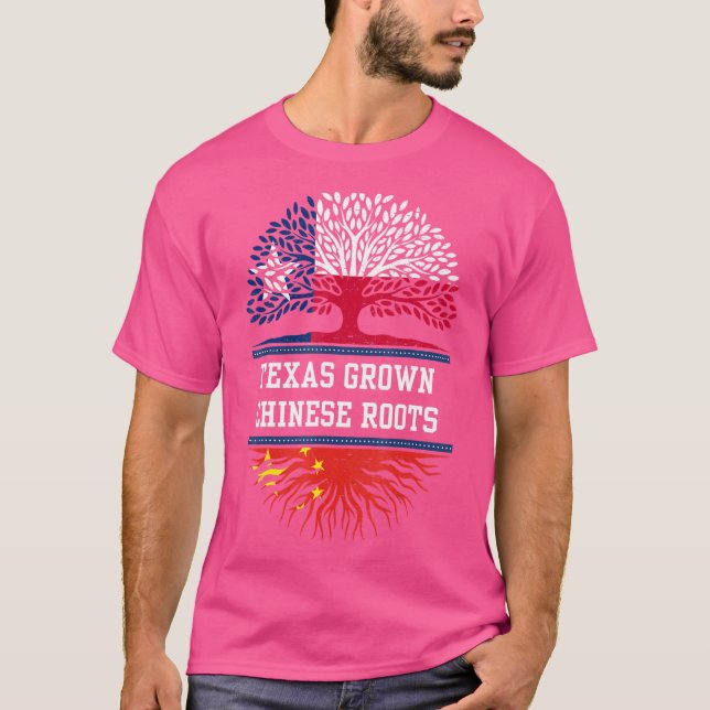Texas Grodd with Chinese Roots China T Shirt (Framsida)