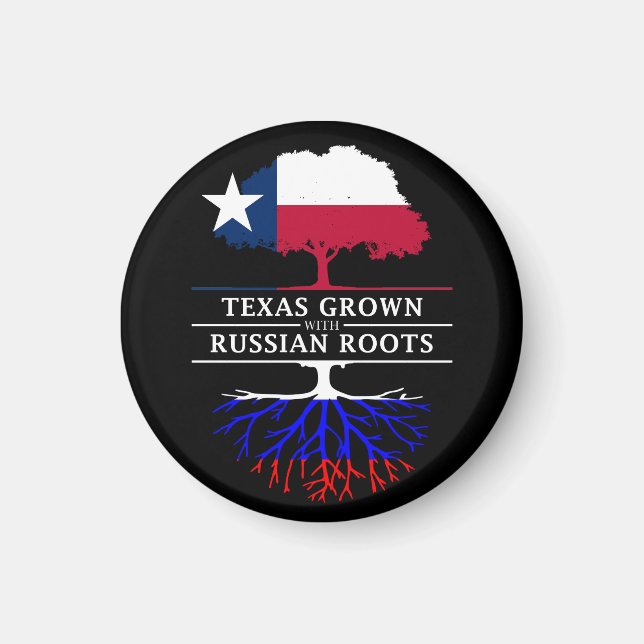 Texas Grown with Russian Roots Magnet (Framsidan)