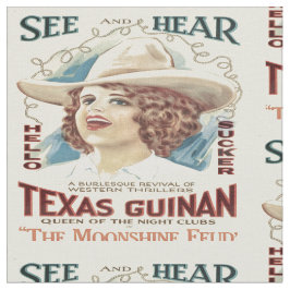 Texas Guinan Cowgirl Singer Western Fabric Tyg