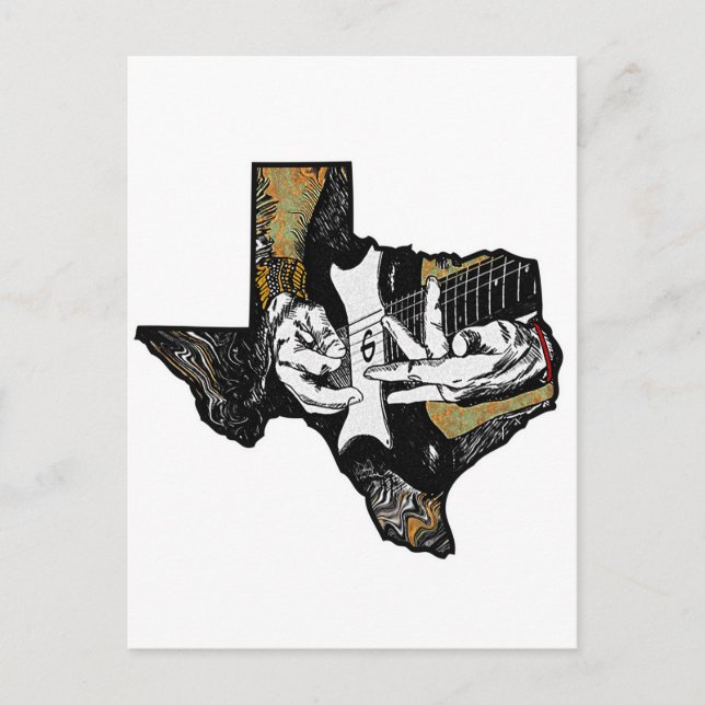 Texas Guitar Vykort (Framsida)