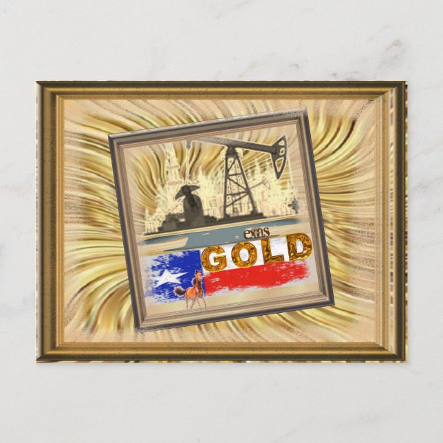 Texas guld vykort (Framsida)