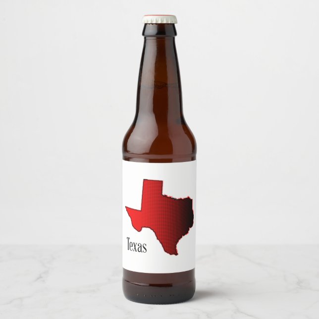 Texas Halftone Ölflaska Etikett (Framsida)