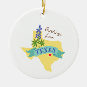 Texas Hälsning Julgransprydnad Keramik