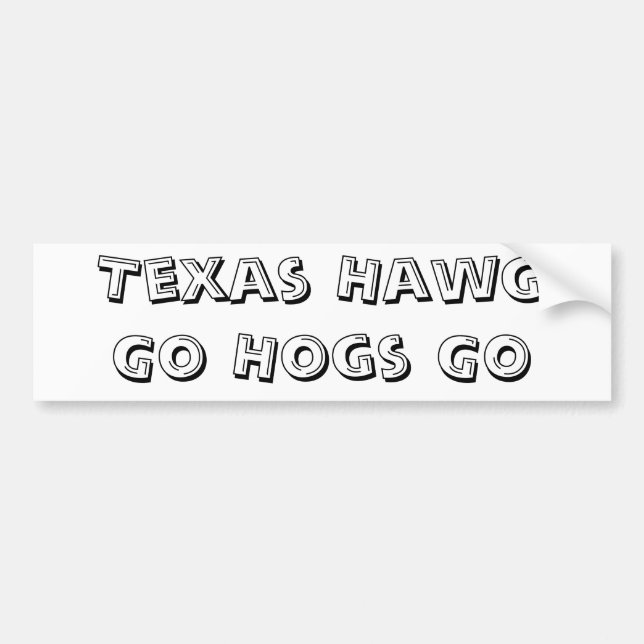 Texas HawgGo Hogs GÅR Bildekal (Framsidan)