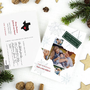 Texas Helgdag Flytta Announement Postcard Helg Vykort