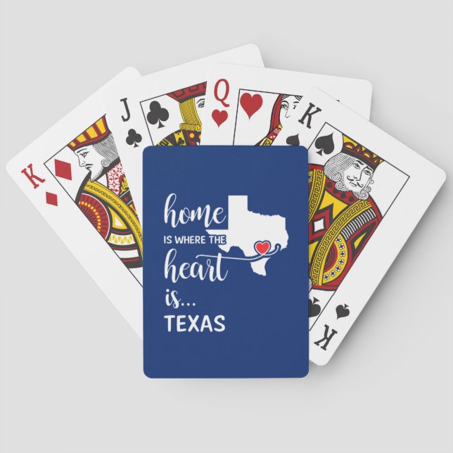 Texas hem är där hjärtat finns casinokort (Baksidan)