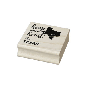 Texas hem är där hjärtat finns stämpel
