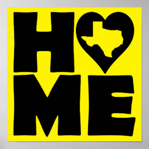 Texas Hem Stat Poster Skylt