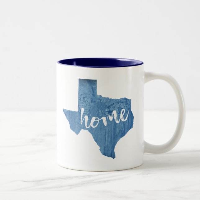 Texas Hem Trästruktur Två-Tonad Mugg (Höger)