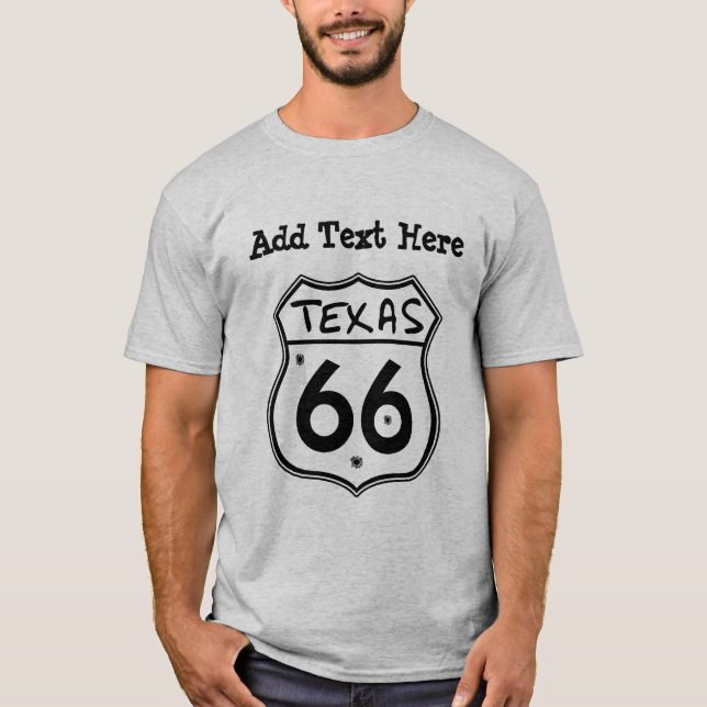 Texas Highway 66 T Shirt (Framsida)