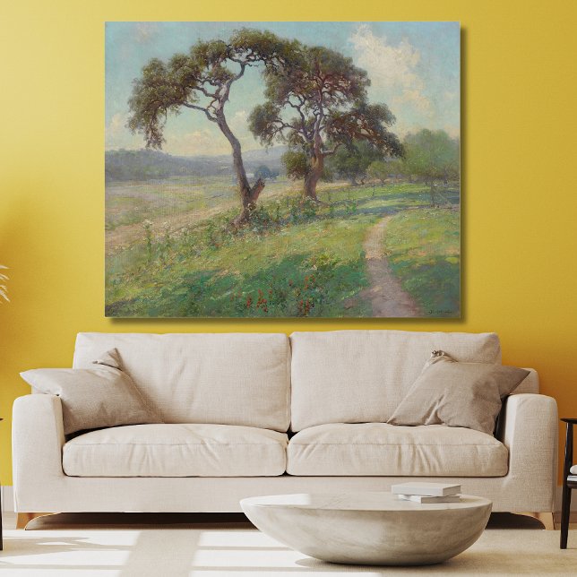 Texas Hill Country Landskap, Onderdonk Canvastryck (Skapare uppladdad)