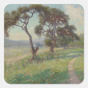 Texas Hill Country Landskap, Onderdonk Fyrkantigt Klistermärke