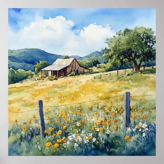 Texas Hill Country Poster (Framsidan)