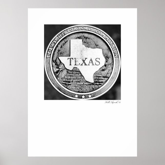 Texas Historical Society Seal i Bronze Poster (Framsidan)