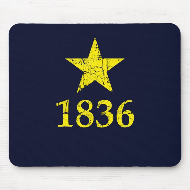 Texas historisk flagga för Burnet stjärna som Musmatta (Framsidan)