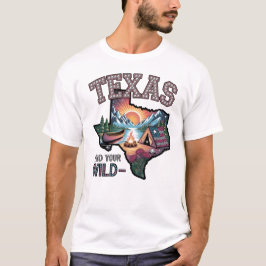 Texas Hitta Din Vilda Vintage Utomhusäventyrskonst T Shirt