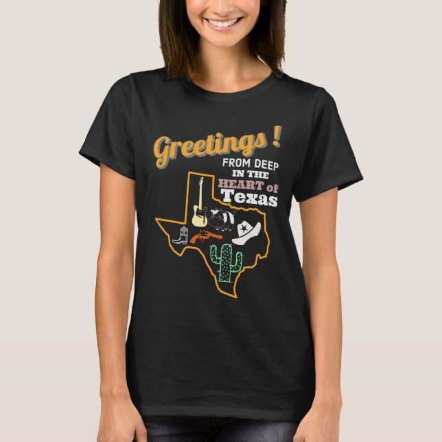 Texas hjärta t shirt (Framsida)