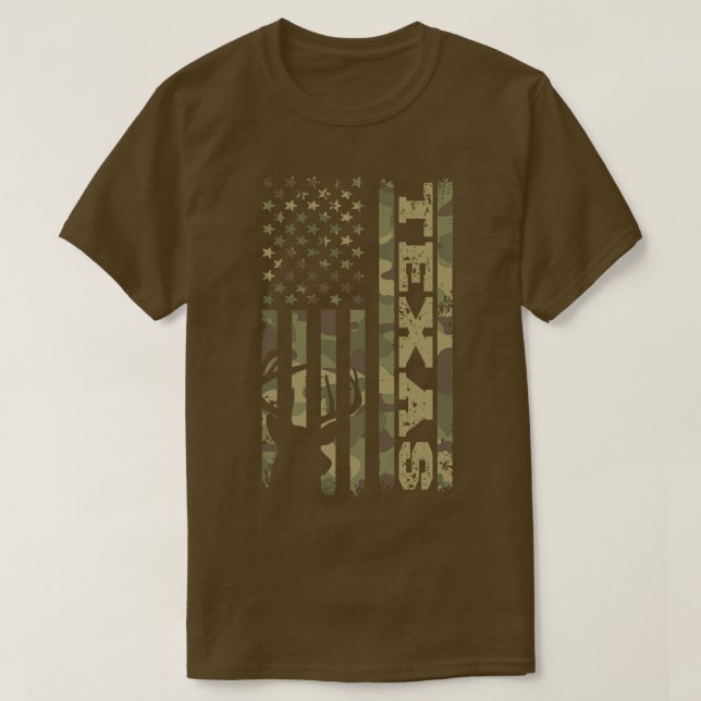 Texas Hjort Hunter T Shirt (Design framsida)