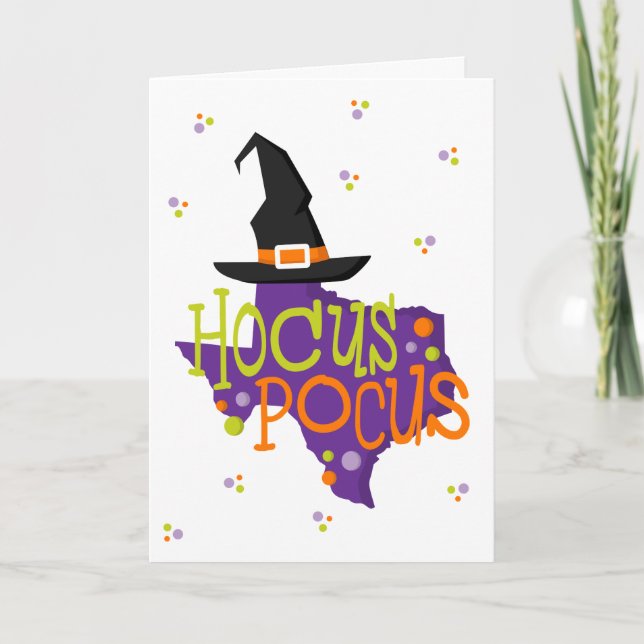 Texas Hocus Pocus Halloween Helgkort (Framsida)