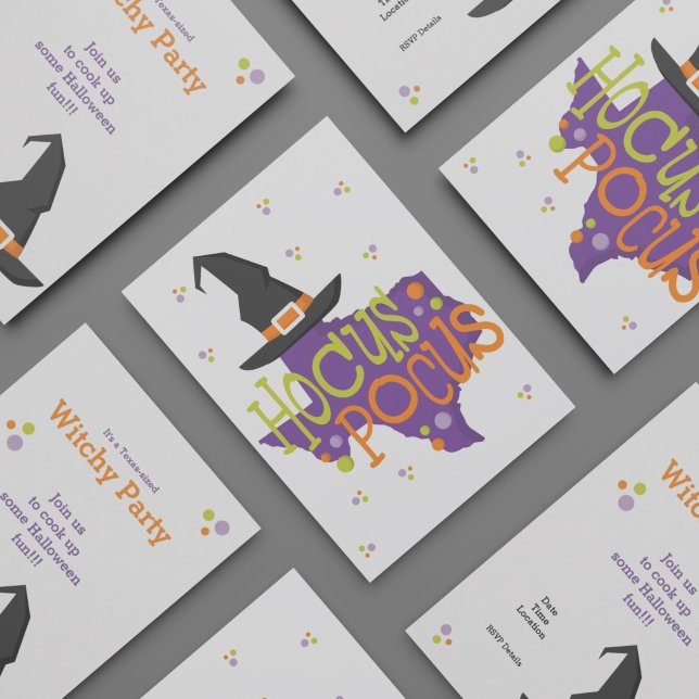 Texas Hocus Pocus Halloween Inbjudningar (Skapare uppladdad)