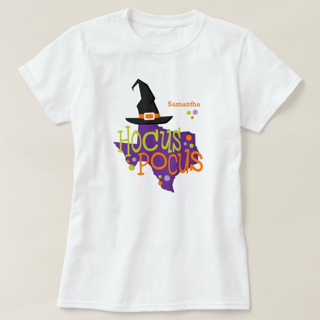 Texas Hocus Pocus Halloween T Shirt (Design framsida)