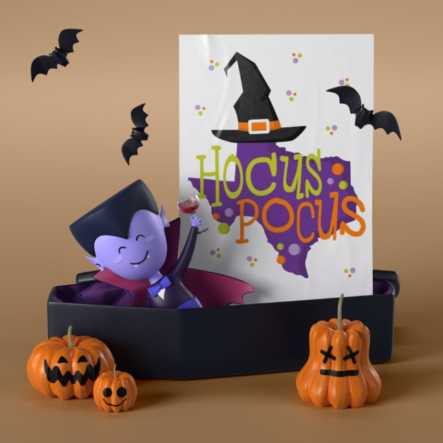 Texas Hocus Pocus Halloween Vykort (Skapare uppladdad)
