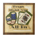 Texas Hold 'Em Hand with Kung and Ace Kakelplatta<br><div class="desc">Du har fått en söt bra hand när en Ace och Kung är dina hål-kort! Njut av den här målningen av Texas Håll hand och poker chip. Gå in och köp biet i dag!</div>
