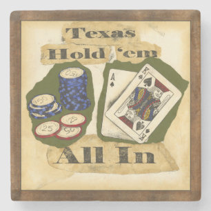 Texas Hold 'Em Hand with Kung and Ace' Stenunderlägg
