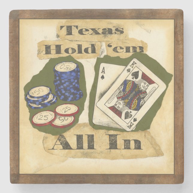 Texas Hold 'Em Hand with Kung and Ace' Stenunderlägg (Framsidan)