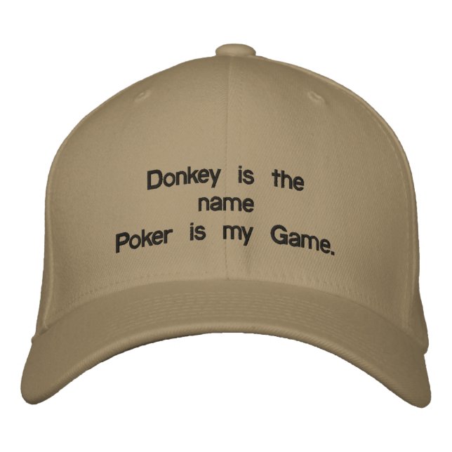 Texas_Hold_Em,_Poker_Cap,_Donkey_Pro. Broderad Keps (Framsida)