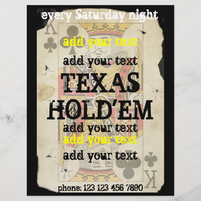 texas hold-flygare reklamblad (Framsidan)
