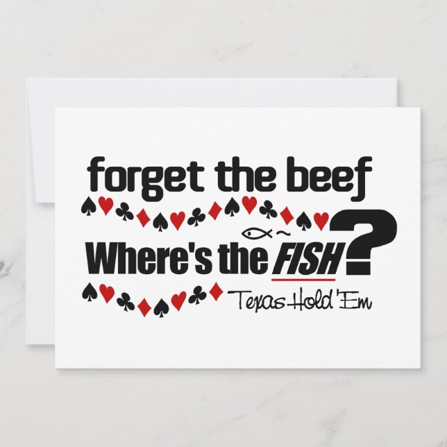 Texas Hold'Em-inbjudan Inbjudningar (Framsida)