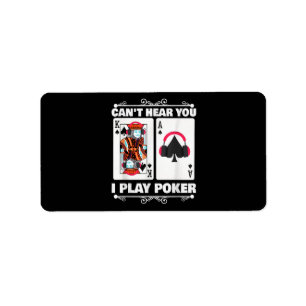 Texas Holdem Poker Cant hör dig jag spelar Poker Adressetikett