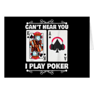 Texas Holdem Poker Cant hör dig jag spelar Poker Hälsningskort