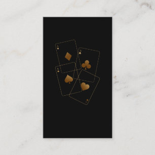 Texas Hold'Em Poker Player Casino Gambling Visitkort