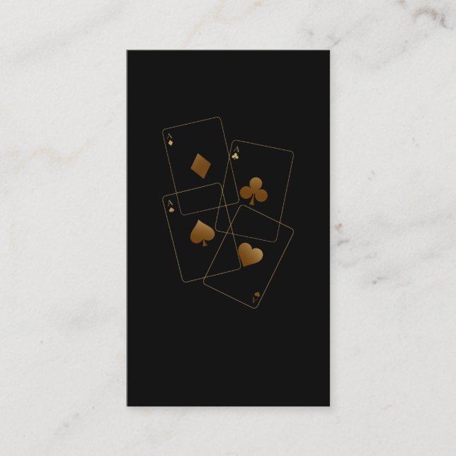 Texas Hold'Em Poker Player Casino Gambling Visitkort (Framsida)