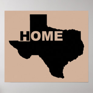 Texas Home Away från hemmet Poster signatur