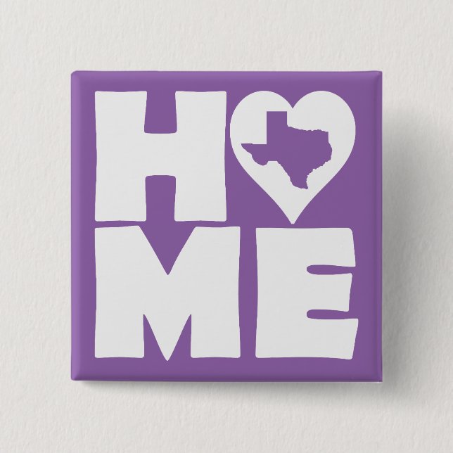 Texas Home Heart State Butge Pin Knapp (Framsida)