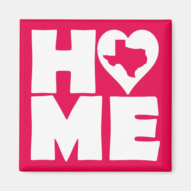 Texas Home Heart State Fridge Magnet (Framsidan)
