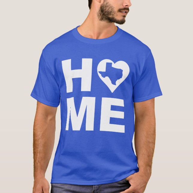 Texas Home Heart State Tees T-Shirt (Framsida)