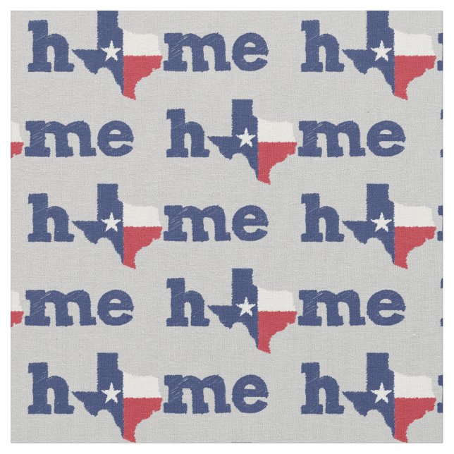 Texas Home - Lone Star State Tyg (Närbild)