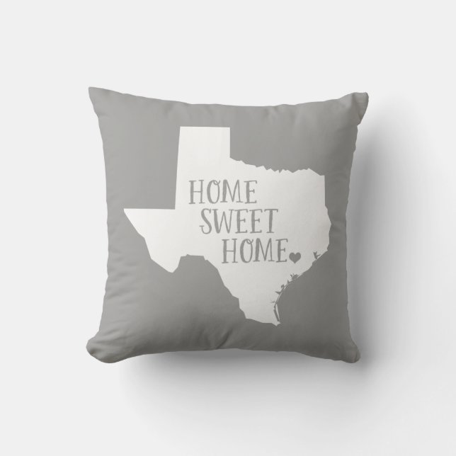Texas Home Sweet Home State Dekorativ kudde (Framsida)