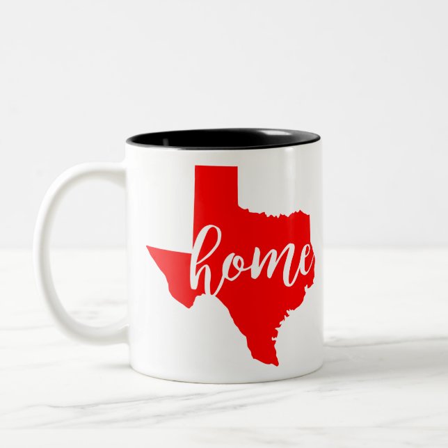 Texas Home #USAPatriotGraphics ©WhiteTigerLLC.Com Två-Tonad Mugg (Vänster)