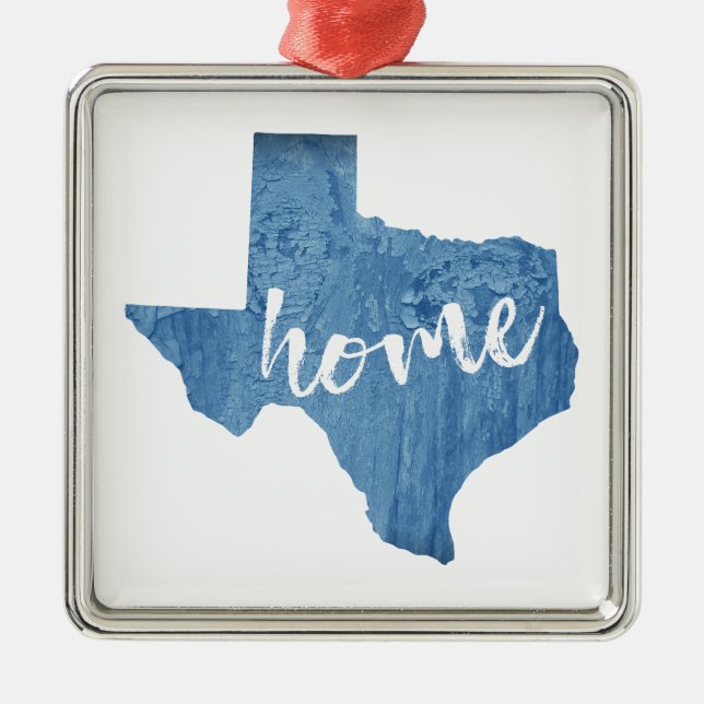 Texas Home Wood Grain Julgransprydnad Metall (Framsidan)