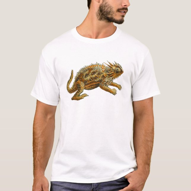 Texas Horned ödla T Shirt (Framsida)