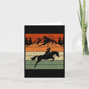 Texas Horse Riding Cowgirl Retro Rider Ranch Kort