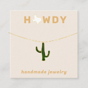 Texas Howdy Earring Jewelry Visning Card Tilläggskort